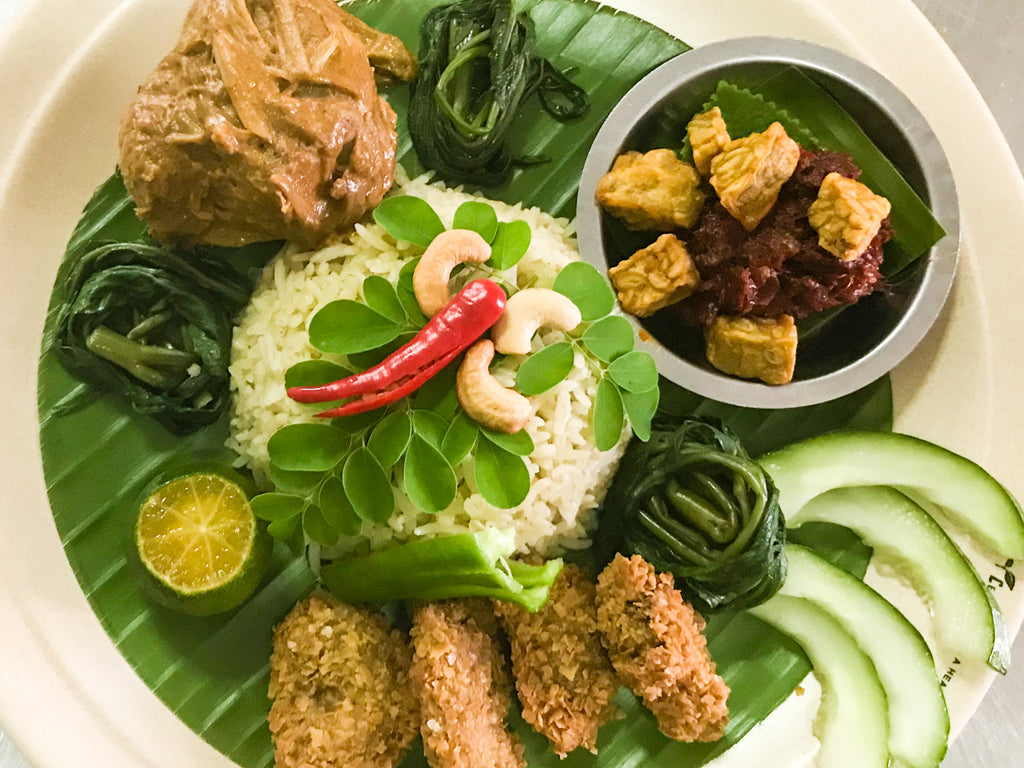 Nasi Lemak Vegan; A slight twist to Malaysian National Dish